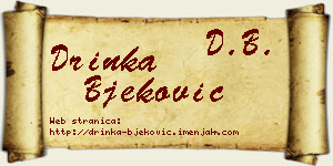 Drinka Bjeković vizit kartica